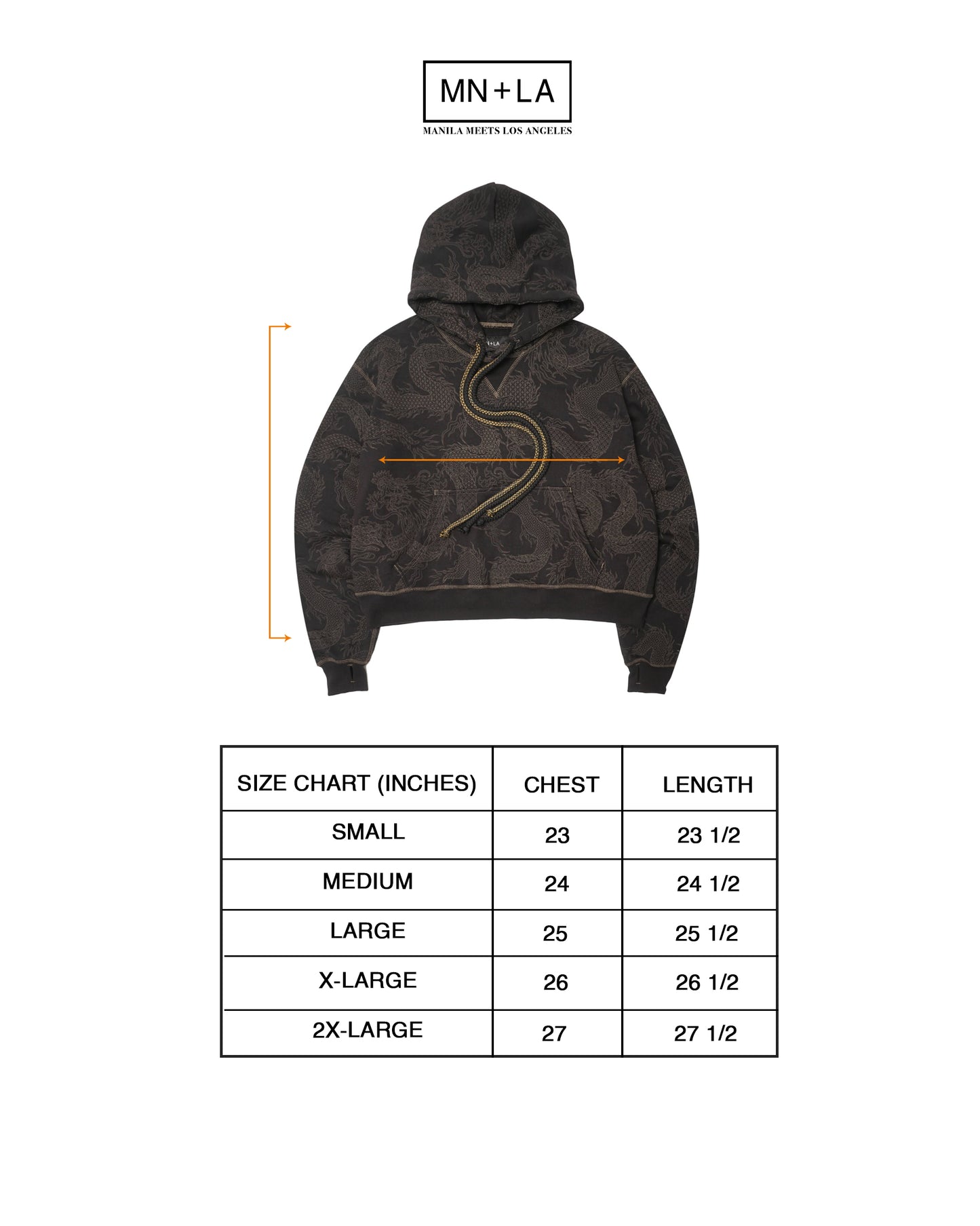 "YEAR OF THE DRAGON" HOODIE IN CAVIAR