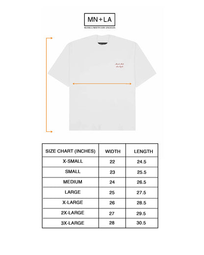 MN+LA™ SCRIPT LOGO TEE IN CAVIAR/BONE