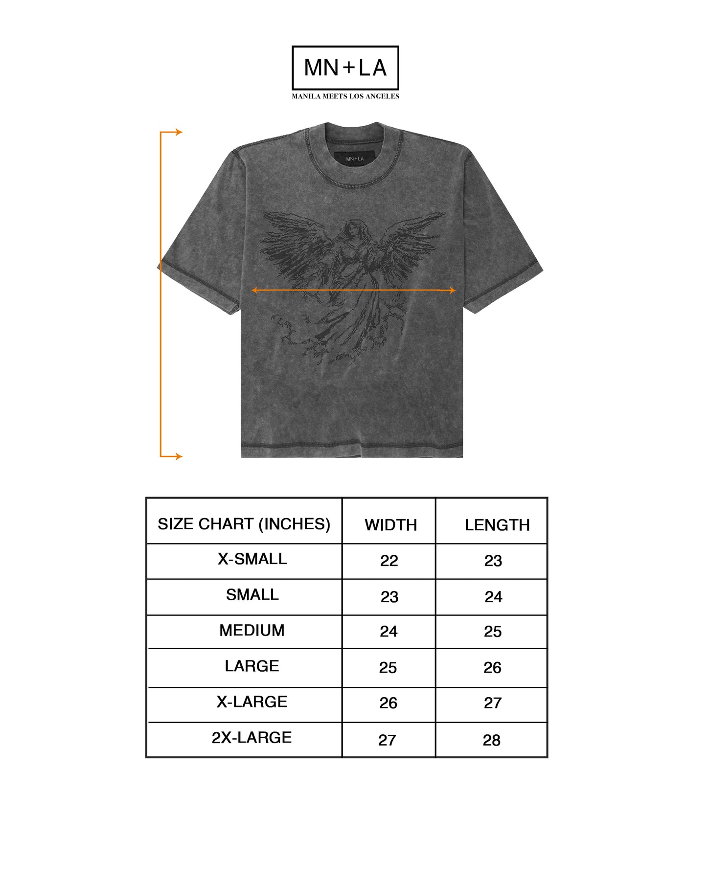 "DIGITAL ANGEL" TEE IN CEMENT