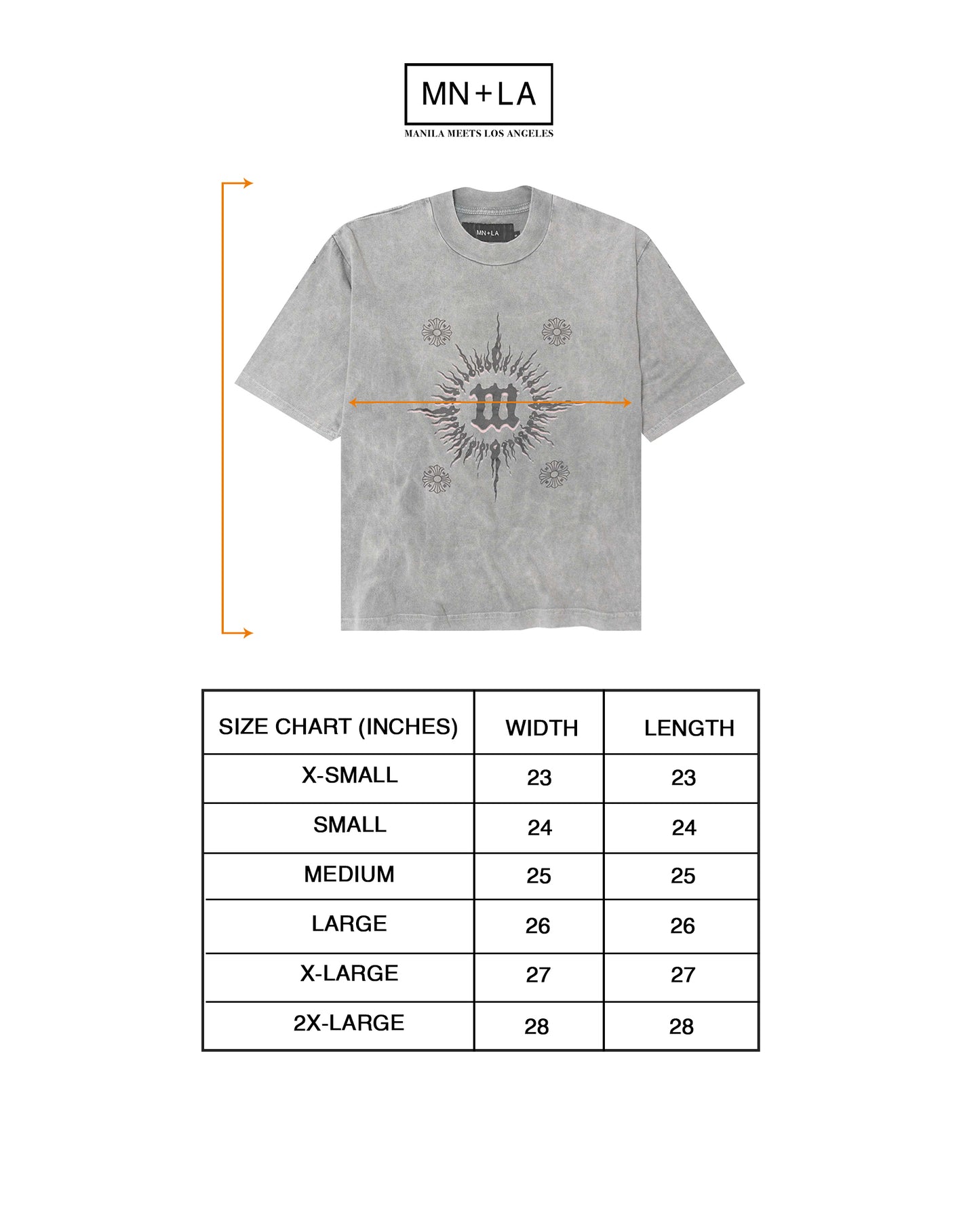 "MONARCH CROSS" TEE IN CEMENT
