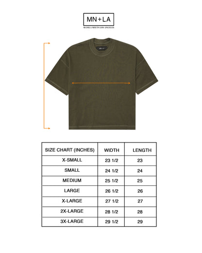 WAFFLE WEAVE VAST TEE IN OLIVE