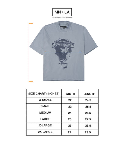 "CROWN OF THORNS" TEE IN GLACIER
