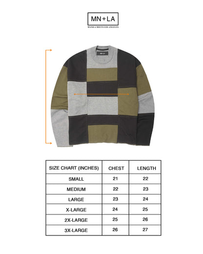 NEEDLEWORK CUTOFF SWEATSHIRT IN TAIGA