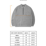 QUARTER ZIP SWEATSHIRT IN HEATHER GREY