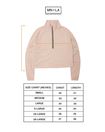 LINEN QUARTER ZIP L/S TEE V2 IN DUNE