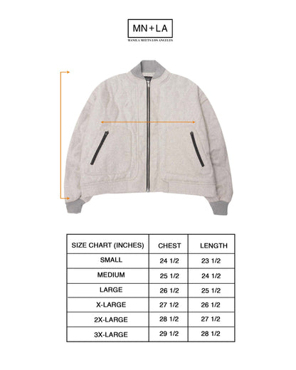 "FLOW" BOMBER JACKET IN GAINSBORO