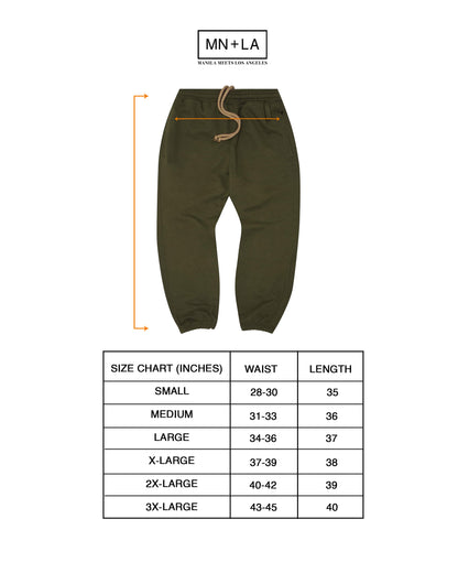 FRENCH TERRY SWEATPANTS IN OLIVE