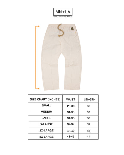 LINEN PLEATED WIDE PANTS IN OAT/OLIVE