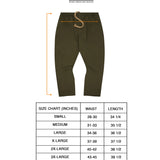 RAW FINISH CROPPED PANTS IN OLIVE