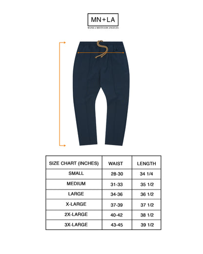 PLEATED CROPPED PANTS IN REGAL BLUE