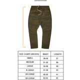 OLIVE TOWEL TERRY RAW FINISH LOUNGE PANTS