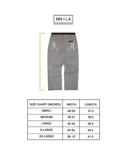 DOUBLE KNEE PHAT PANTS IN GRAPHITE