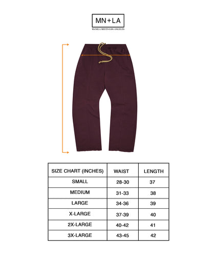 ROGUE SPLIT WIDE PANTS IN WINE