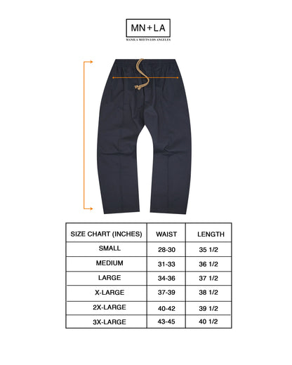 PLEATED ULTRA WIDE PANTS IN NAVY