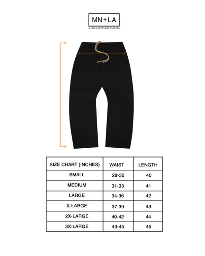 WAFFLE WEAVE PLEATED WIDE PANTS IN CAVIAR