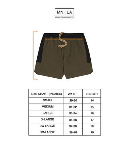 STRIDE SHORTS IN OLIVE/ANTHRACITE