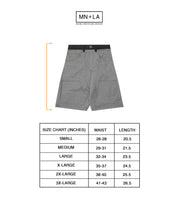 DOUBLE KNEE PHAT SHORTS IN STONE GREY