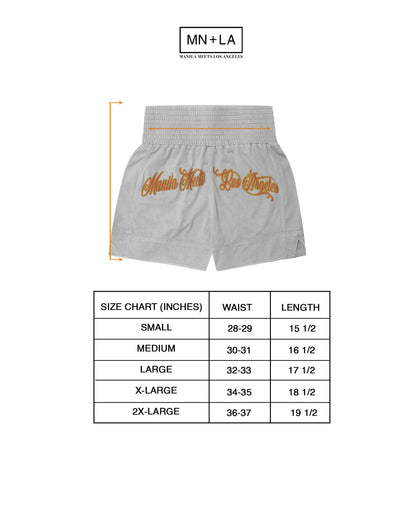 "BURNING STALLION" KNUCKLEHEAD MESH SHORTS V2 IN CEMENT