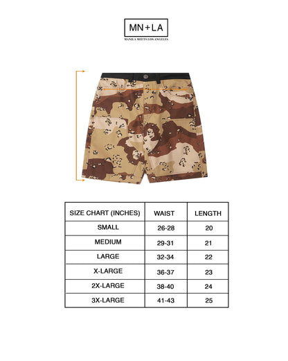 M+ DOUBLE KNEE PHAT SHORTS IN DUCK CAMO