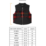 SHINOBI VEST IN CARMINE PLAID