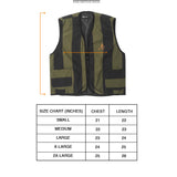 NEEDLEWORK VEST IN OLIVE/ANTHRACITE