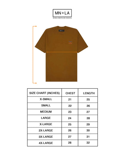 "MIDNIGHT MAGIC" TEE IN RUST
