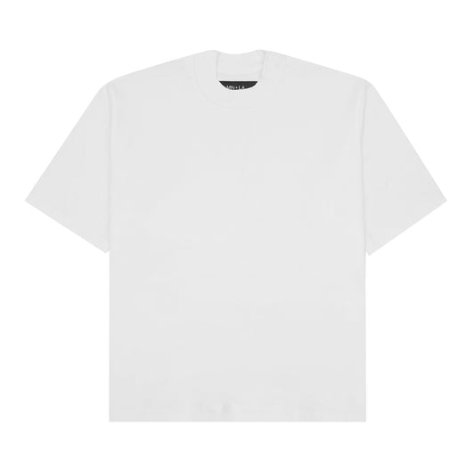 MOCK NECK TEE IN WHITE