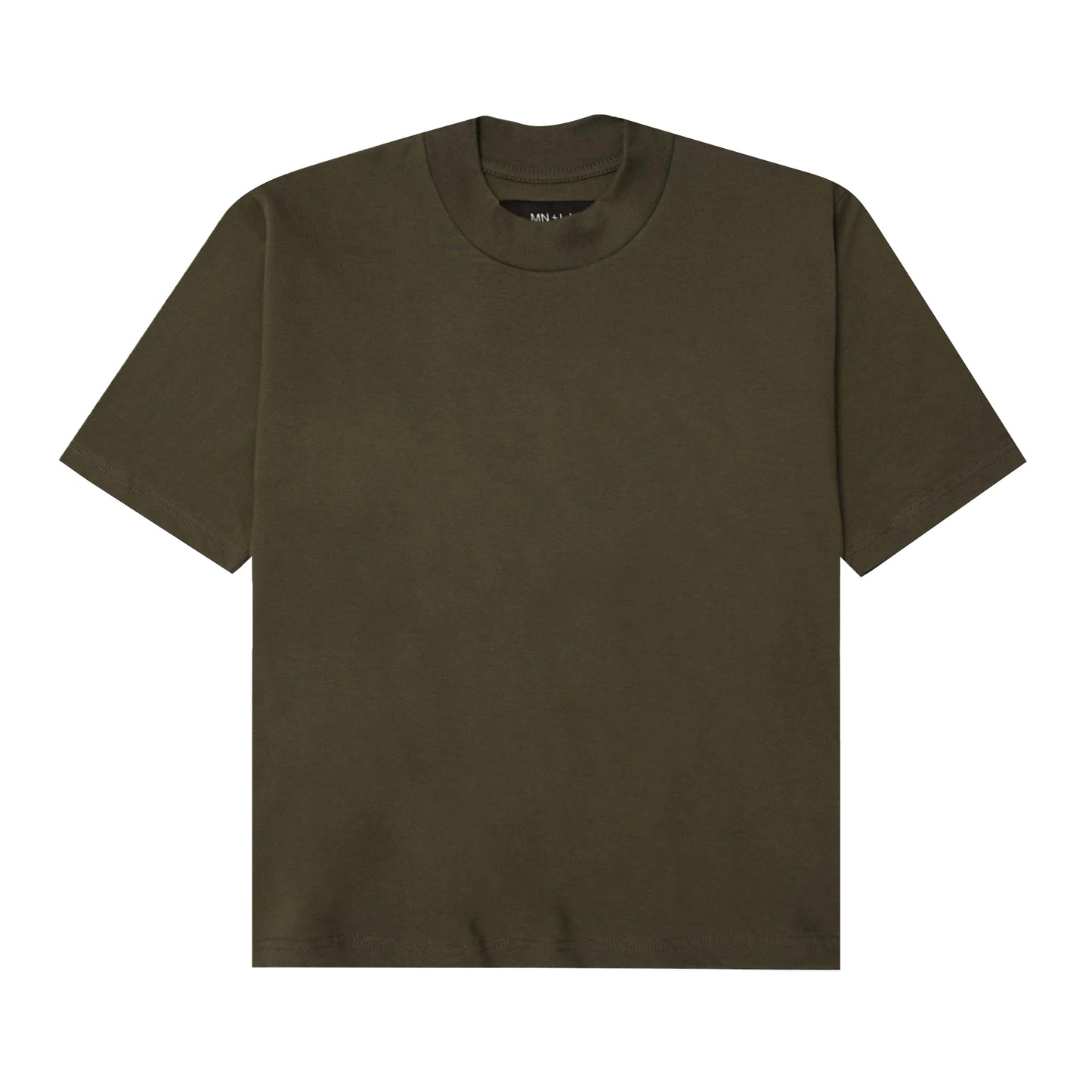 MOCK NECK TEE IN OLIVE