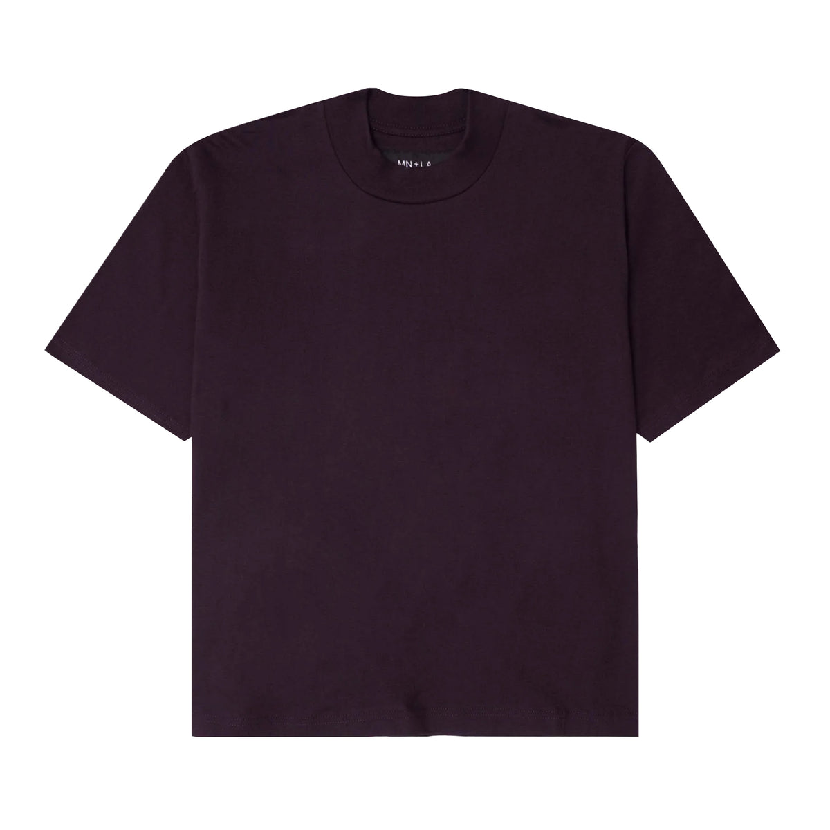MOCK NECK TEE IN SHADOW PURPLE