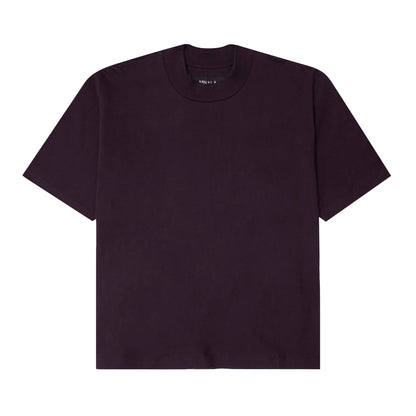 MOCK NECK TEE IN SHADOW PURPLE