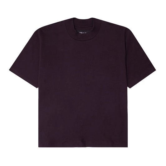 MOCK NECK TEE IN SHADOW PURPLE