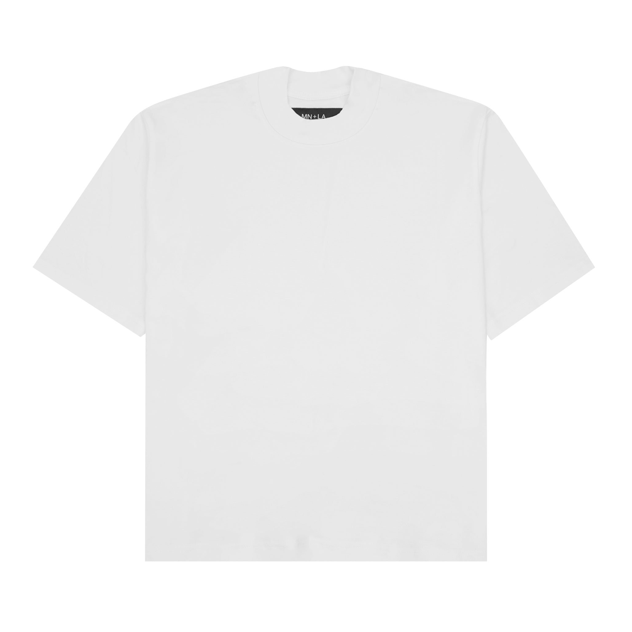 MOCK NECK TEE IN WHITE – MN+LA