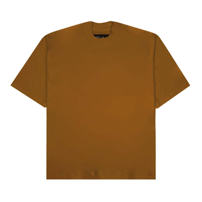 MOCK NECK TEE IN RUST