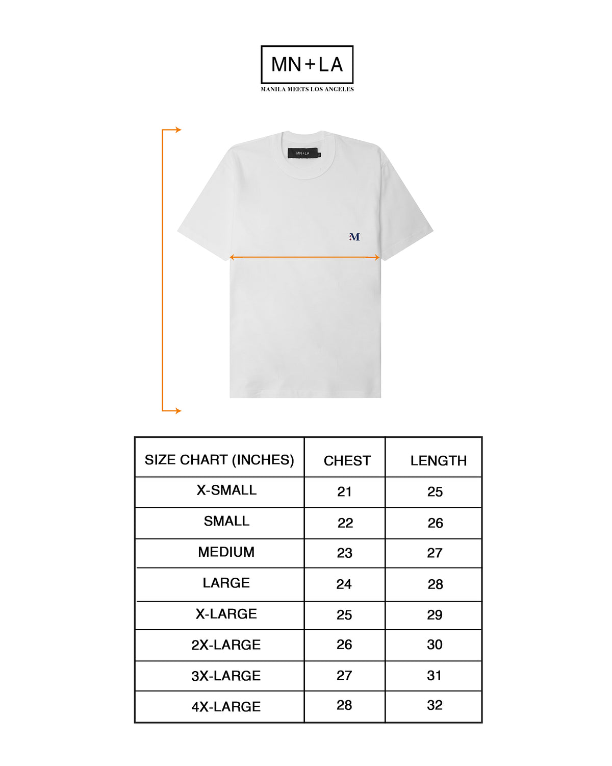 "M+" BOX TEE IN WHITE