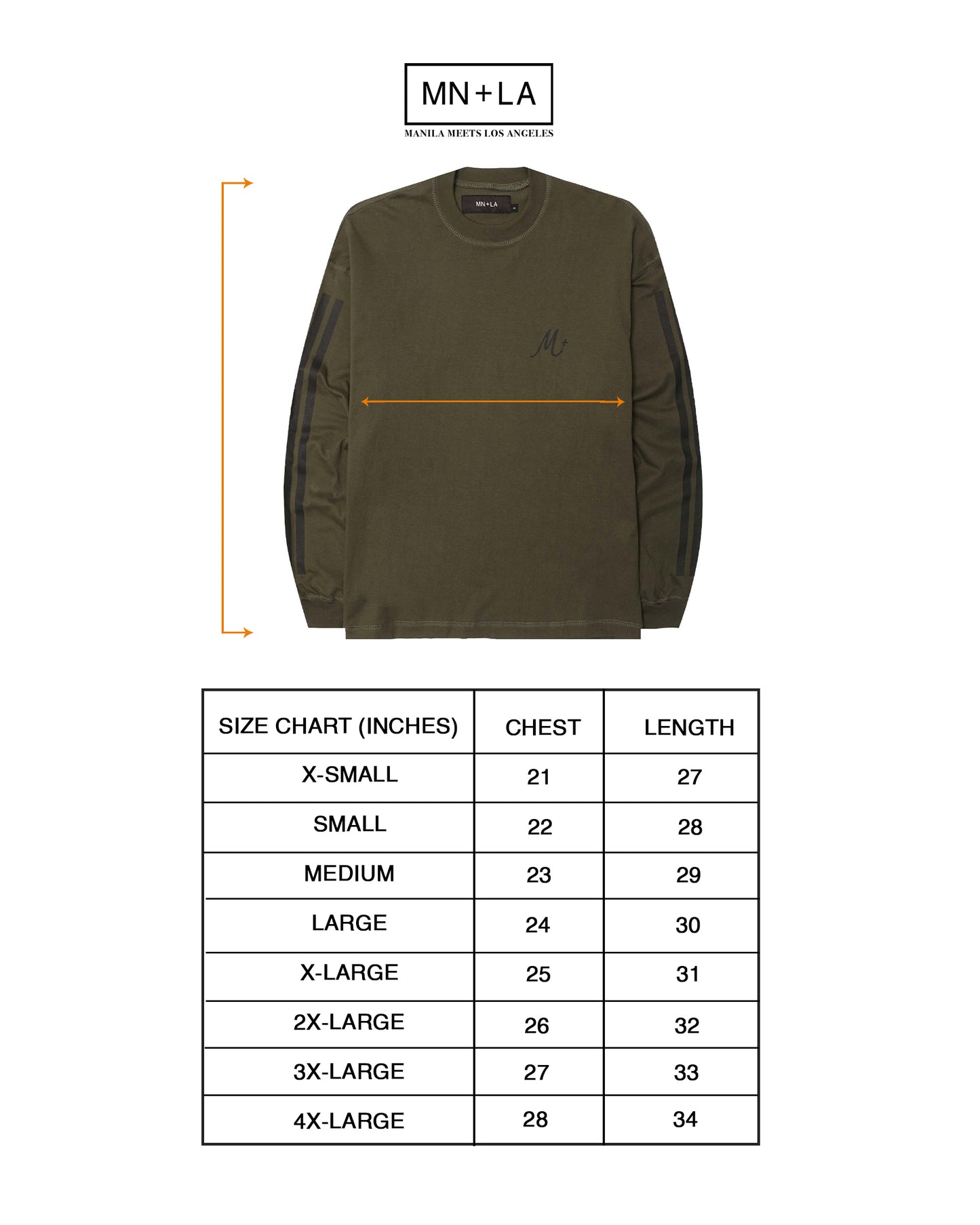 M+ LONGSLEEVE TEE IN OLIVE