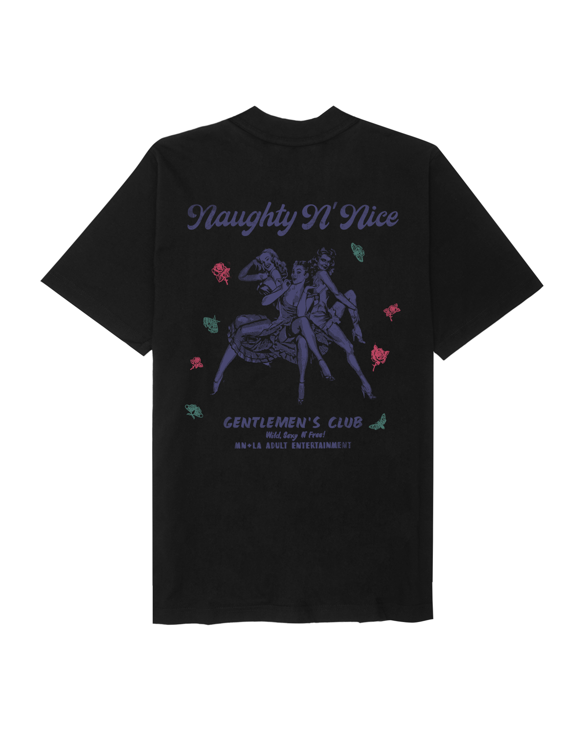 NAUGHTY N' NICE "WILD, SEXY N' FREE" TEE IN ANTHRACITE
