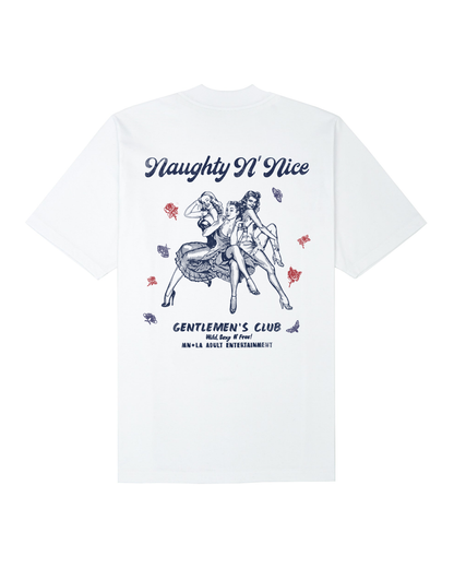 NAUGHTY N' NICE "WILD, SEXY N' FREE" TEE IN WHITE