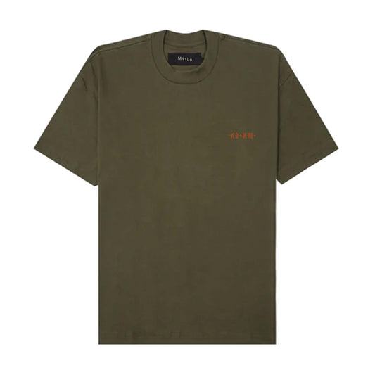 "REAR VIEW" TEE IN OLIVE