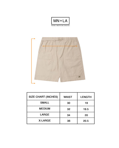 "OUTDOOR EXPLORATION" CRUISE SHORTS IN FOSSIL