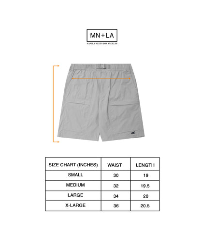 "OUTDOOR EXPLORATION" CRUISE SHORTS IN TAUPE
