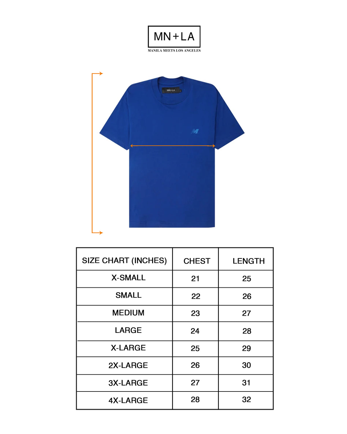 "OUTDOOR EXPLORATION" MULTI LOGO TEE IN ELECTRIC BLUE