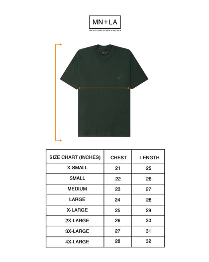 "OUTDOOR EXPLORATION" MULTI LOGO TEE IN HUNTER GREEN