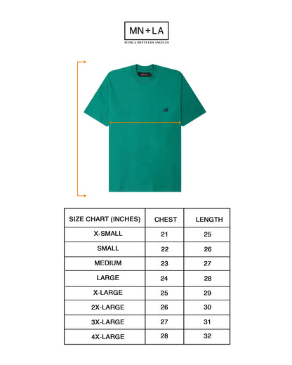 "OUTDOOR EXPLORATION" MULTI LOGO TEE IN JADE