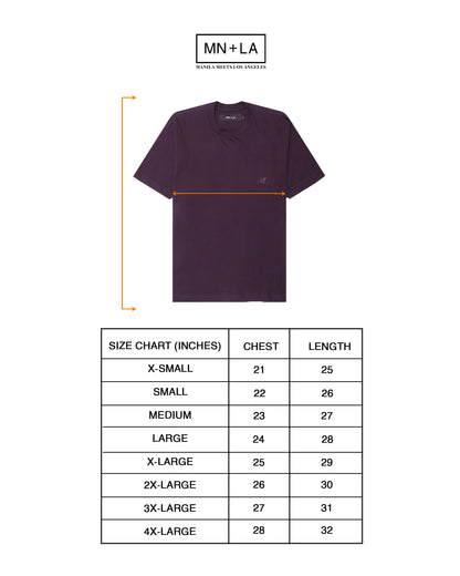 "OUTDOOR EXPLORATION" MULTI LOGO TEE IN SHADOW PURPLE