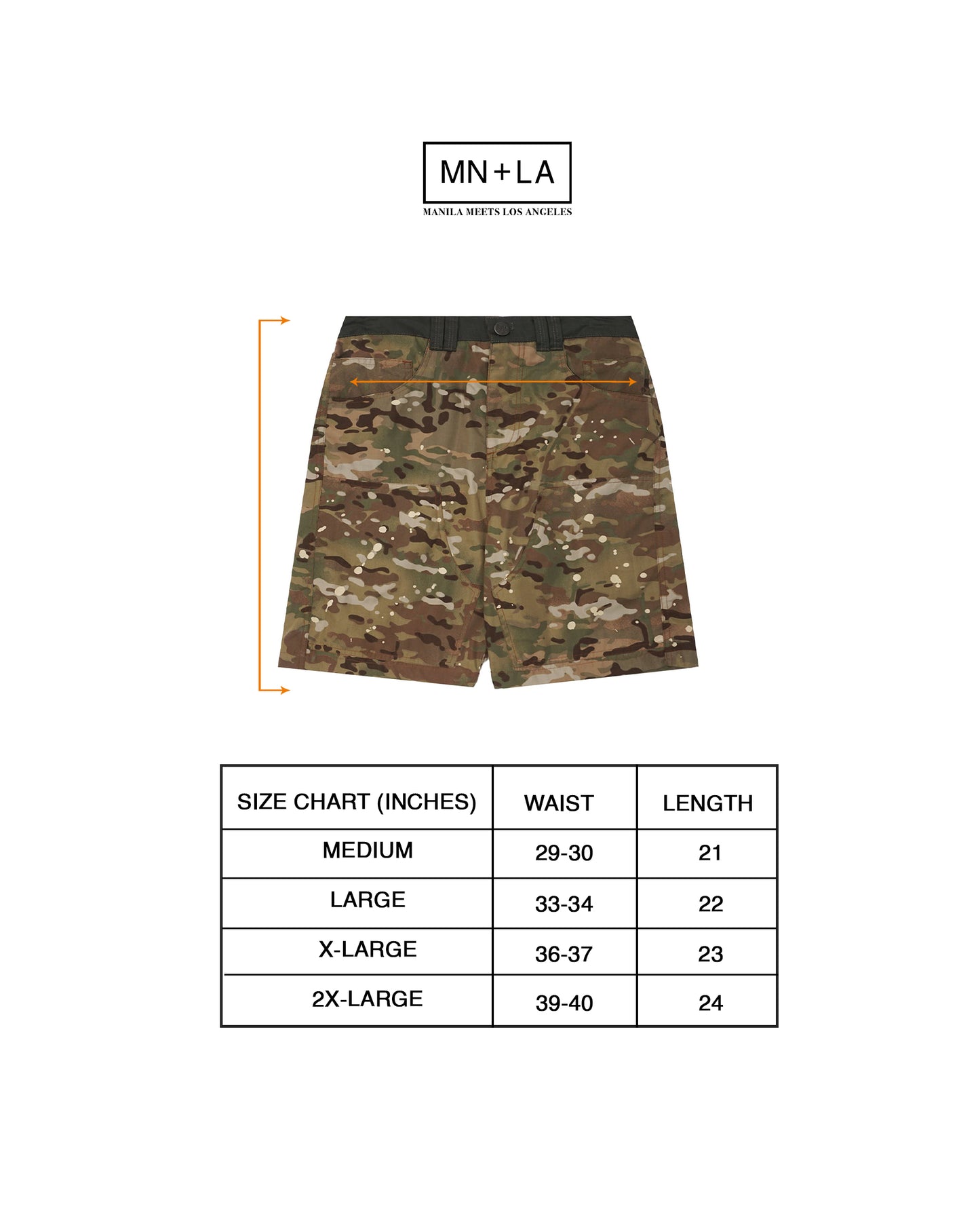 "PAINTER'S CAMO" DOUBLE KNEE PHAT SHORTS
