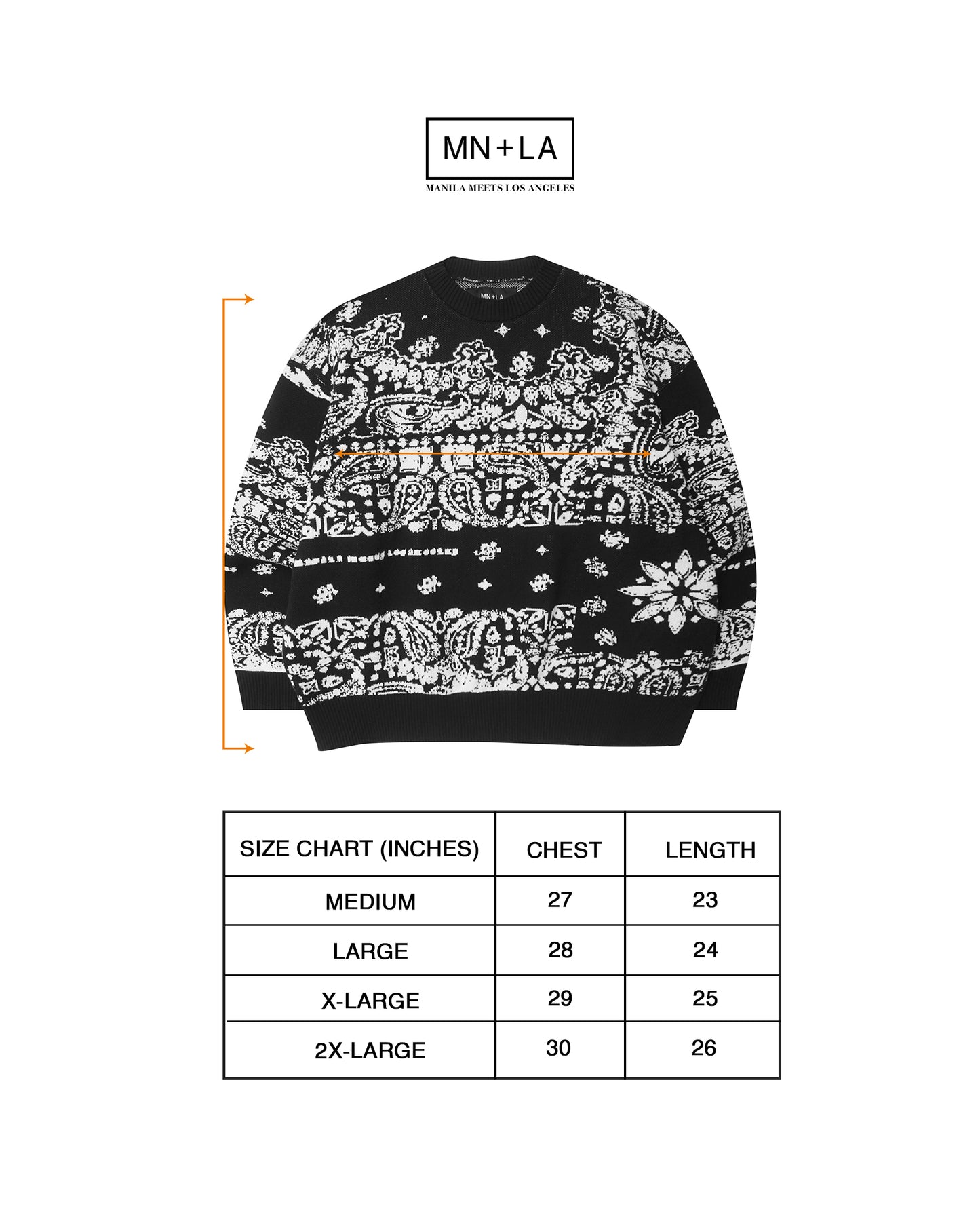 "PEACE PAISLEY" KNITTED SWEATSHIRT IN ANTHRACITE