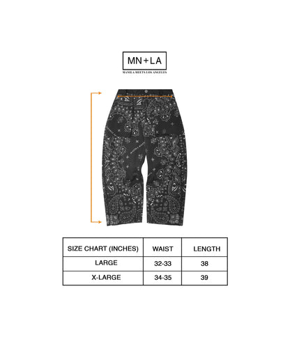 "PEACE PAISLEY" PHAT PANTS IN ANTHRACITE