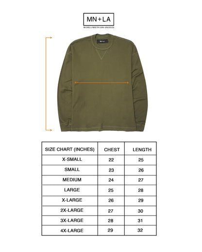 PIQUE MILITIA LONGSLEEVE TEE IN OLIVE