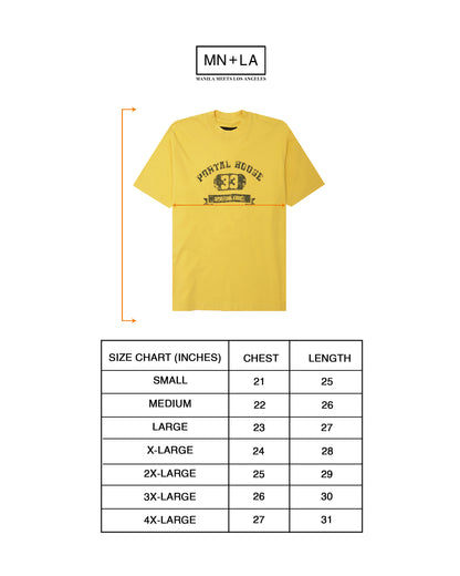 "PORTAL HOUSE 33" ULTRA HEAVY TEE IN LEMON PINE