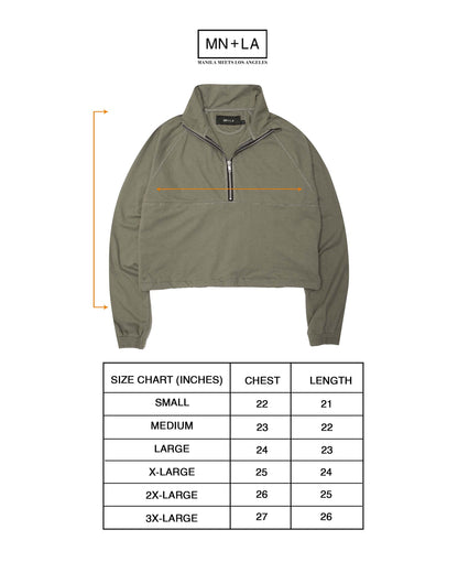 LINEN QUARTER ZIP L/S TEE V2 IN MOSS